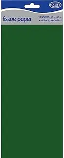 County 10 Sheets Plain Tissue Paper Pack of 12 (UK Size: One Size) (Medium Green)