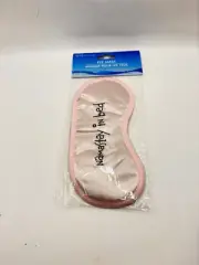 Sleep Mask Sleep Blindfold Pink Satin Sun Blocker Shield “Namasty In Bed”