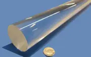 Acrylic Extruded Round Rod, Clear 2.00" (2") Dia x 6 Ft Length, 1 Units