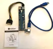 6 PIN PCI-E Riser Ver 0006c Bitcoin ETH Coin Mining Powered USB 3.0