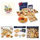 Charcuterie Boards Gift Set: Large Charcuterie Board, Bamboo Cheese Board - U...