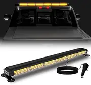 DOXMALL 78 LED Strobe Light Bars,38 Inch Amber Roof Top Emergency Warning Strobe Light with Magnetic Base for Construction Vehicles Trucks Pickup