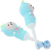 FOYTOKI Children's Toothbrush Set 2pcs Bear-shaped Soft Toothbrush Boys and Girls Care Toddler Oral Hygiene