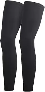 Salome Idea 1 Pair Compression Full Leg Sleeves for Men and Women, Sun Protection for Running, Basketball (Black-M)