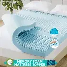 7-Zone Memory Foam Mattress Topper 5/8CM Underlay Mat Cooling Gel Infusion Queen