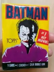 Topps Wax Pack Sealed.1989 The Joker Gum Cards Nickleson 1989 Unopen.