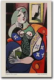Pablo Picasso Canvas Wall Art Pablo Picasso Woman with Book Posters Abstract Painting Pablo Picasso Prints for Home Decor Pictures 40x60cm No Frame