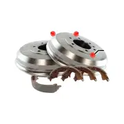 Protex Rear Brake Drums + Shoes for BMW 518 520i E12 1972-1981
