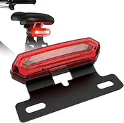 Electric Bicycle Rear Light, High Brightness E‑Bike Tail Light, 48V Bicycle Rear Reflector Tail Light with SM Connector, Rear Safety Light for Night Riding