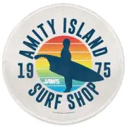 Jaws Amity Island Surf Shop Round Bath Mat