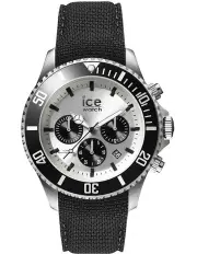 [ICE-Watch] Ice Steel Large Black Silicone Chronograph Watch
