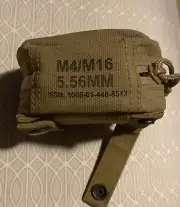 US Army Canvas Pouch M4 M16 5.56 Mm Belt Holster Case Cleaning Kit Repair