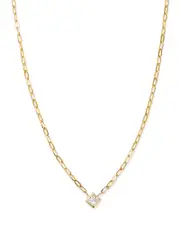 Bloomingdale's Fine Collection Diamond Princess Solitaire Pendant Necklace in 14K Yellow Gold, 0.25 tcw