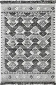 Mono Dendil Geometric Cream & Anthracite Rug