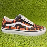 Vans X Thrasher Old Skool Flame Canvas Black Skateboarding Mens Shoes Sneakers