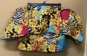 NY&CO Flounce Ruffle Bust Off Shoulder Crop Top Bright Print Size XXL NWT