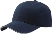 [Generic] Womens Sun hat Solid Color Baseball Cap Women Men Outdoor Sport Baseball Cap Snapback Simple Hat Hip-hop Adjustable Hat (Color : Navy Blue) (Navy Blue)