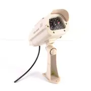 Fake Dummy Solar Powered Home Security CCTV Camera Surveillance Blinking Red LED