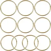 10Pcs Macrame Hoops Ring, BetterJonny 6 Inch Metal Craft Rings Hoops Gold Dream Catcher Rings Wreath Hoop Rings for Home Decorations DIY Crafts and Wall Hanging Crafts