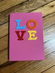 Love Journal & Notebook with Cotton Hardcover - Hot Pink 8.5”x6”