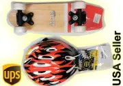 Value 2 Pack Paul's Quality skateboard mini + Turnpike helmet kids +SepShipBox