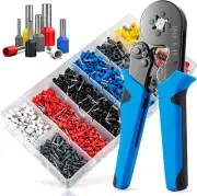 Ferrule Crimping Tool Kit, Wire Ferrule Kit with 1250PCS Wire End Ferrules & Cr