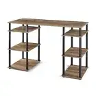 Mainstays No Tools Computer Desk, Rustic Brown