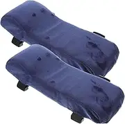 ARTIBETTER 2Pcs Comfortable Armrest Cushions Wear Resistant Memory Foam Arm Rest Pillow for Office and Home Chairs Alleviate Arm Stress with Design Blue Color