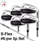 Taylormade Golf Qi Iron Wedge Club #6-pw 5p Set S Flex N.S.PRO 910GH Steel Shaft