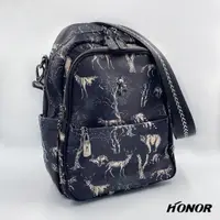 在飛比找momo購物網優惠-【HONOR 山形屋】動物版畫風圖案背包