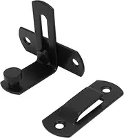 Fdit Barn Door Lock, Sliding Door Latch Lock Carbon Steel Buckle with Thick Base and Multi Layer Polished Finish for Added Security and Stability