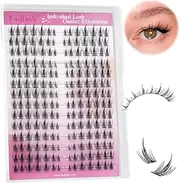 FADLASH Lash Clusters Natural Eyelash Clusters with Invisible Lash Band Waterproof False Eyelashes Comfortable and Lightweight Cluster Lashes DIY Reusable Cluster Eyelash Extensions at Home