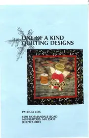 "Quilting Angel" ©1995 One Of A Kind Quilting Designs Pattern by Paricia Cox