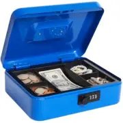 Cash Box with Combination Lock Metal Money Box for Cash Lock Box with Money T...