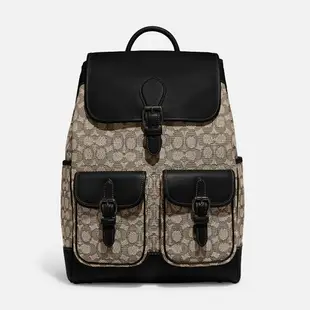 COACH後背包 Frankie Backpack In Signature Textile Jacquard