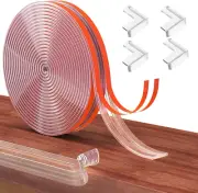 9.8Ft Clear Edge Protector Silicone Guards Strip with 4 Pcs Baby Safety Corner P