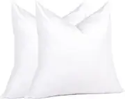 12x12 Feather Pillow Inserts, Pack of 2 Classic White 12x12 Inch (Pack of 2)
