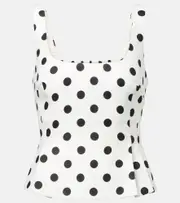 [Posse] Posse Rosalie polka-dot linen top XL multicoloured