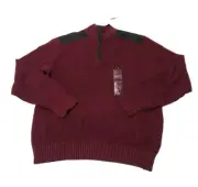 NWT Kenneth Cole Reaction 1/4 Zip Pullover - Red - Men's Size XL