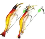 10 Pack Soft Plastic Fishing Lures - 9cm Prawn Shrimp Lures for Saltwater & Freshwater Fishing, Ideal for Flathead, Bream, Cod, and Bass