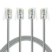 2Pack Phone Cord 15 ft Telephone Cord Phone Line Cord RJ11 6P4C Male to Male ...