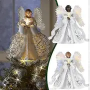 Christmas Tree Topper Angel Fairy - 25cm Festive Xmas Tree Top Ornament Black