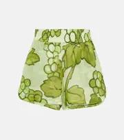 [Etro] Etro Printed ramie shorts AU 12 green