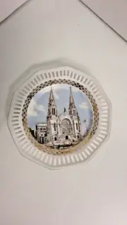 Schwarzenhammer Bavaria Ste. Anne-De-Beaupre Cathedral Ceramic Reticulated Plate