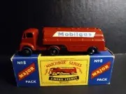 Matchbox M-8 Mobil Gas Petrol Tanker, w/RARE KT- BPW In Original B Type Box