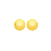 9ct Gold 6mm Flat Ball Stud Earrings