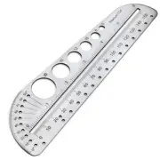 TISUR Titanium Ruler 15cm Circle Ruler Template Drawing Board Compass Angle 429