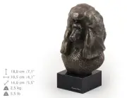 Poodle, dog bust marble statue, ArtDog Limited Edition, AU