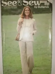 Blazer Jacket Pants Butterick See & Sew Sewing Pattern 5900 Size 16 18 VTG UC