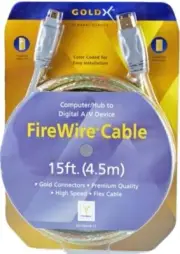GoldX 15ft FireWire 6 Pin M to 4 Pin M